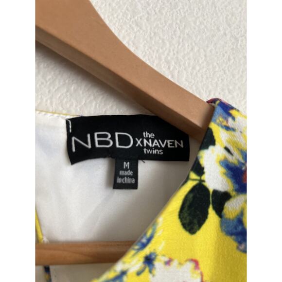 NBD X The XNAVEN Twins Into The Light Floral Yellow Canary Maxi Dress - Picture 5 of 6